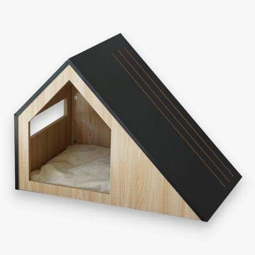Casa para gatos con cojín de algodón