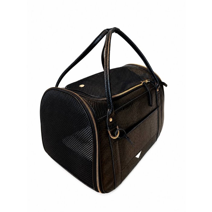 PYTHON Luxury Airline Leather Pet Carrier