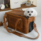 LEATHER PET CARRIER Genuine Leather Travel Bag