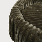 CHARLES Striped Velvet Dog Bed