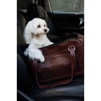 PYTHON Bordeaux Leather Dog Carrier