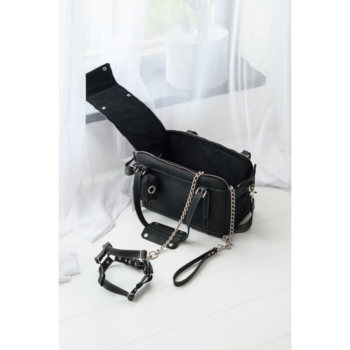 LEATHER PET CARRIER Genuine Leather Travel Bag