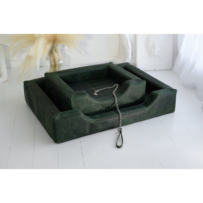 HERITAGE Full Grain Leather Dog Bed
