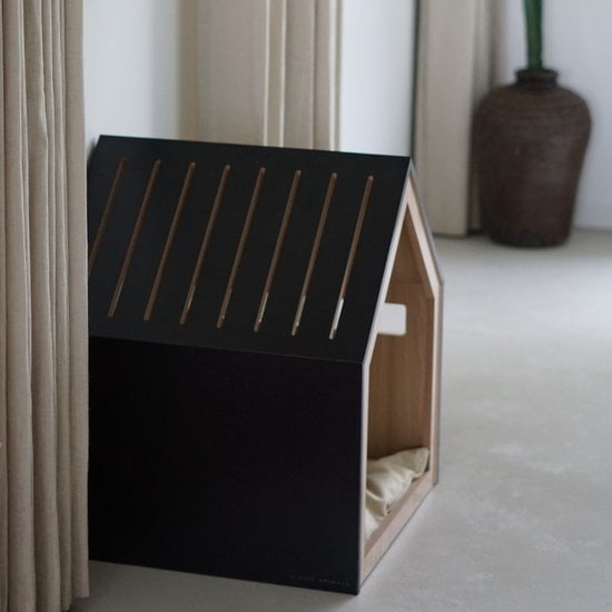 BLACK Wooden Pet House
