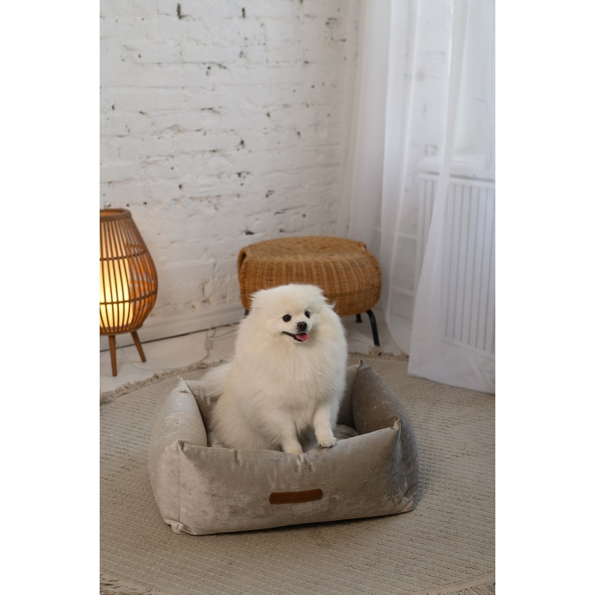 SAPPHIRE Marble Velvet Orthopedic Dog Bed