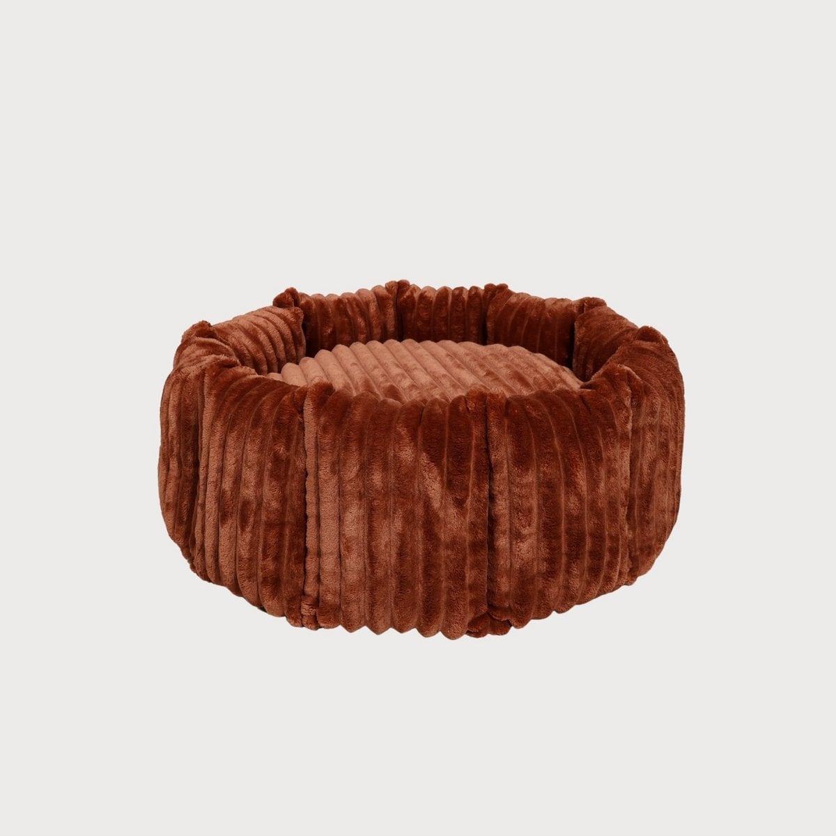 CHARLES Striped Velvet Dog Bed