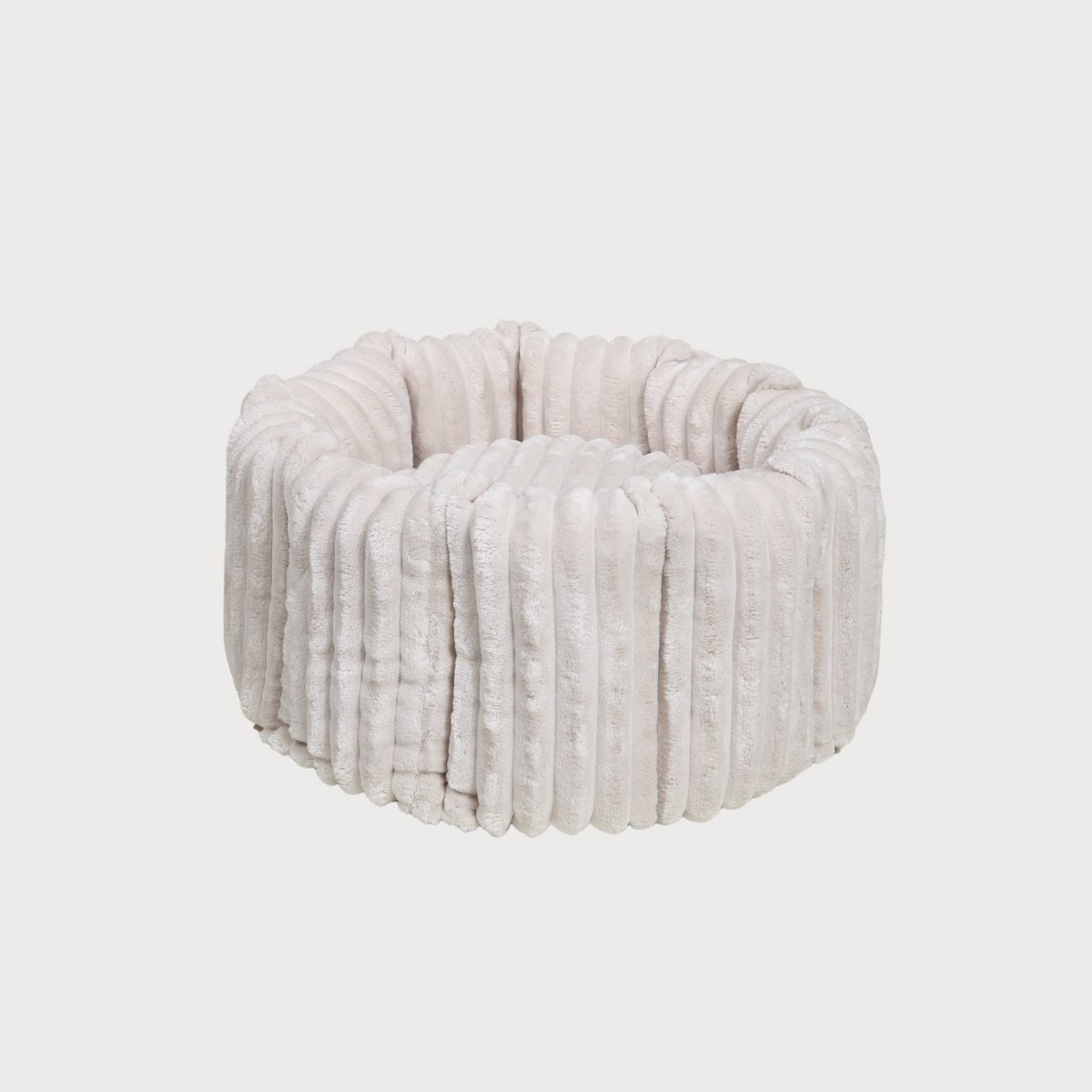 CHARLES Striped Velvet Dog Bed
