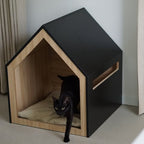 BLACK Wooden Pet House