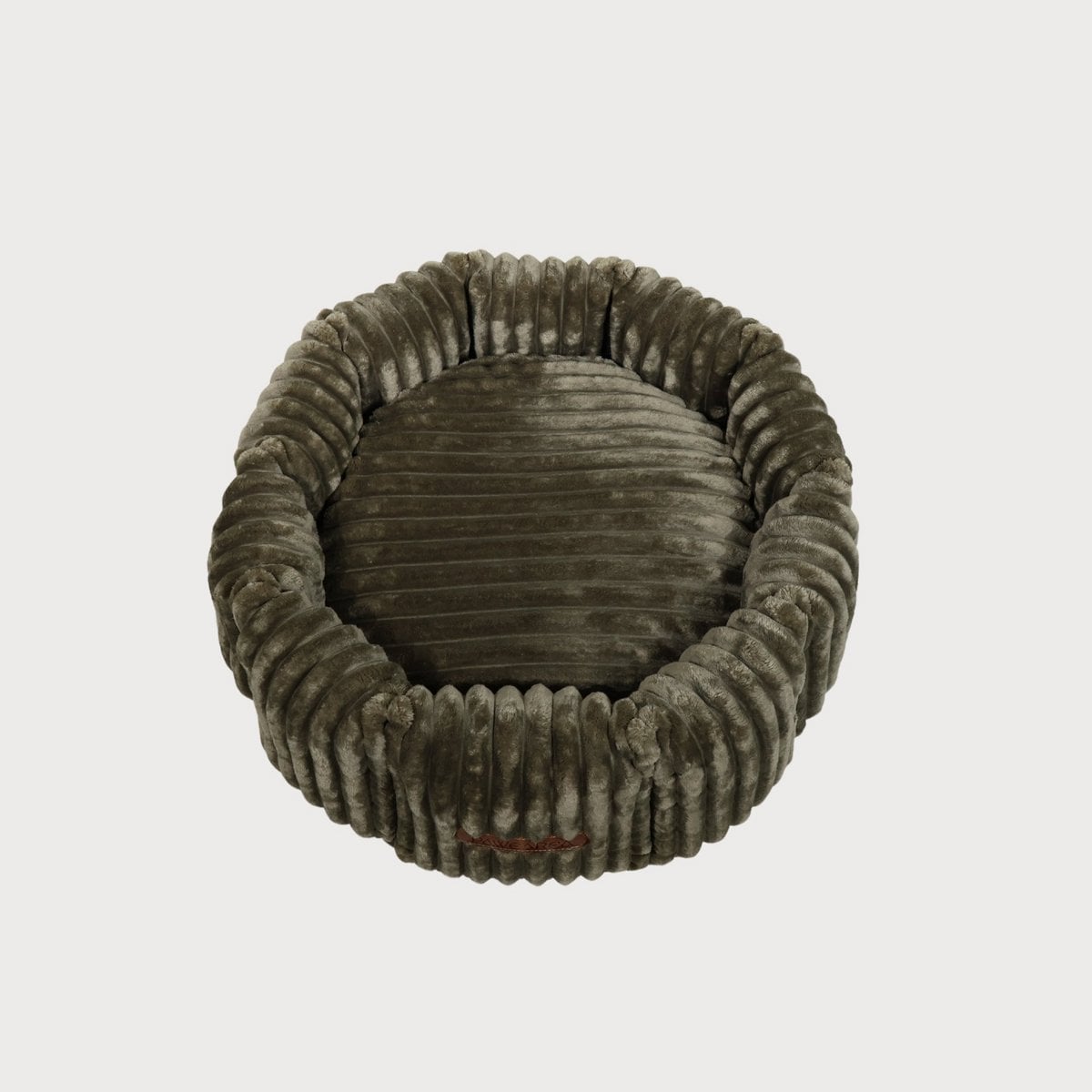 CHARLES Striped Velvet Dog Bed
