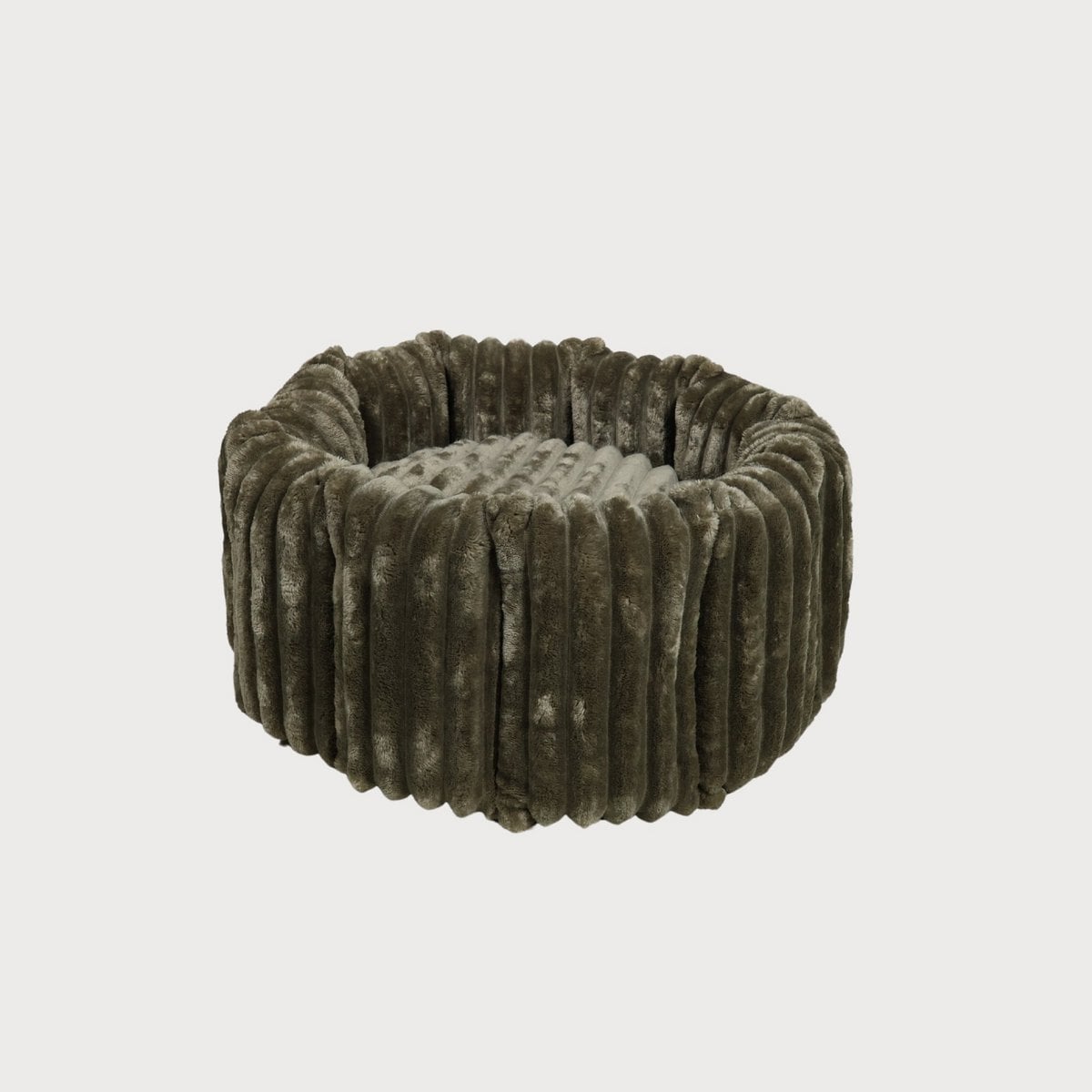 CHARLES Striped Velvet Dog Bed