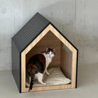 BLACK Wooden Pet House
