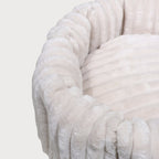 CHARLES Striped Velvet Dog Bed