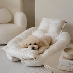 MALIBU Marble Velvet 2-in-1 Dog Bed