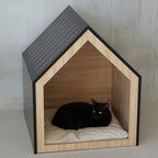 BLACK Wooden Pet House