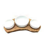 RUSTY TRIO Olive Wood Feeding Station
