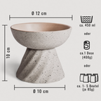 NE & NO Elevated Ceramic Cat Bowl Stone Look